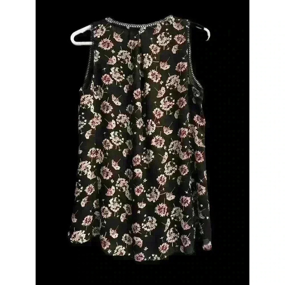 White House Black Market Floral Ruffle Hip Whimsigoth Blouse sz Small - Picture 4 of 8